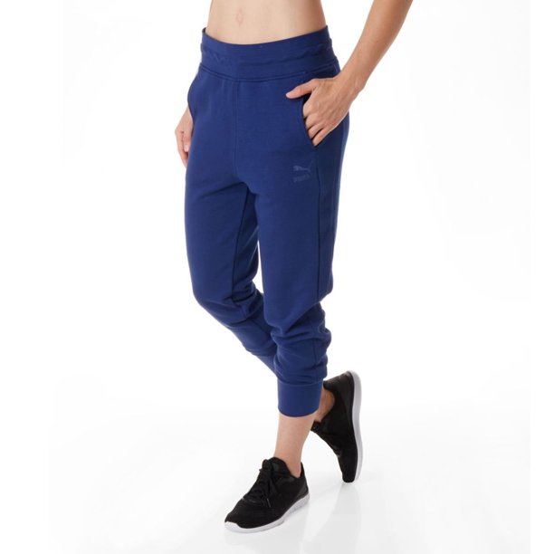 PUMA - Women's Puma 572486 T7 French Terry Sweat Pant (Blue Depths L) - Walmart.com - Walmart.com