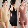 thumbnail image 2 of Mono moldeador de talla grande Body que adelgaza el abdomen Traje moldeador de cuerpo Pantalones con frunces en el pecho y frunces abiertos, 2 of 5
