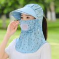 thumbnail image 4 of Máscaras de ala ancha de verano para mujer, sombreros de chal, sombreros de protección solar de malla transpirable, sombreros para el sol con protección UV para exteriores, 4 of 5