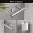 thumbnail image 5 of Adhesive Toilet Paper Holder, No Drilling Stainless Steel Toilet Roll Holder, Stick on Wall for Bathroom and RV, Brushed Silver, 5 of 5