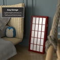 thumbnail image 5 of Red Lantern 2 ft. Short Desktop Window Pane Shoji Screen - Rosewood - 3 Panels, 5 of 7