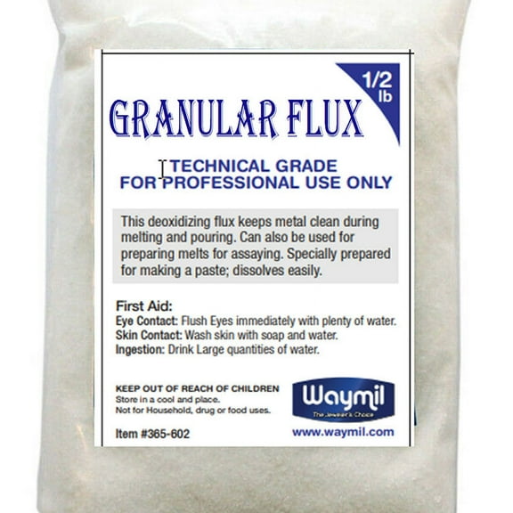 Borax Flux 1/2 Pound Melting Gold Silver Crucible Glaze Jewelry Casting 8oz