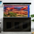 thumbnail image 5 of 30X18IN Desert Rock Cactus Oasis Reptile Habitat Background, Natural Sunset Desert Themed Terrarium Background, Aquarium Background with 10 EVA Double-Sided Tape, 5 of 5