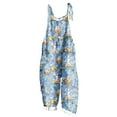 thumbnail image 3 of JURANMO Happy Easter Day Women's Jumpsuits Summer Cotton Linen Casual Sleeveless Rompers & Overalls Loose Fit Spaghetti Strap Wide Leg One Piece Pants Multicolor XXL Sales for Today, 3 of 6