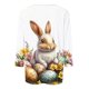 thumbnail image 2 of TaTaai Spring Casual T Shirt for Women Easter Print 3/4 Sleeve Round Neck Loose Fit Top Fashion Pullover Soft Lightweight Blouse for Summer Daily Holiday Gift, 2 of 5