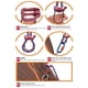 thumbnail image 4 of Greeniant Escalada en roca Belay Rappel Device V-Grooved Mountaineering Descender Gear Trabajo aéreo Escaladores Downhill Purple Type2 NO2 Greeniant OD022343-03, 4 of 6