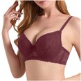 thumbnail image 2 of Byworldtasic Women's Plus Size Minimizer Bras Lace Underwire Push Up Everyday Floral Full Coverage Bralette, 2 of 6