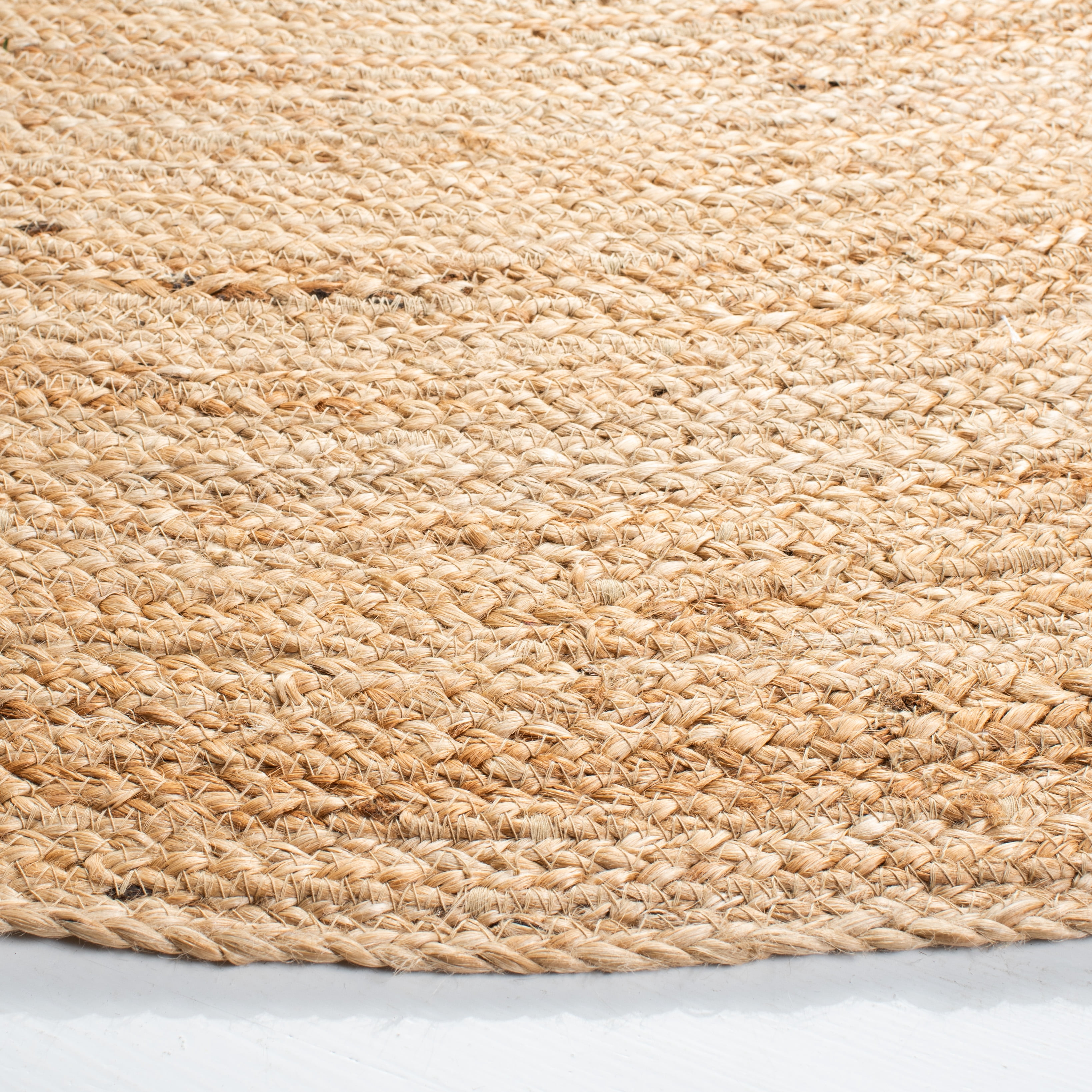 SAFAVIEH Natural Fiber Simonette Solid Area Rug, Natural, 7' x 7' Round