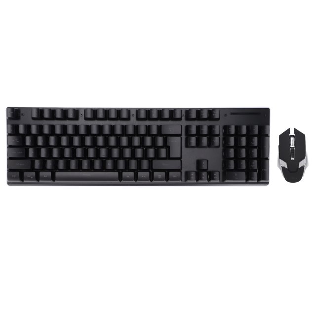 Combo de ratón y teclado inalámbrico juego de teclado y ratón de 104 teclas a prueba de salpicaduras de 24 Ghz con batería de 2000 mAh para ordenador portátil de escritorio ANGGREK Otros