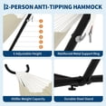 thumbnail image 4 of Hamac Double avec Support, Acier Portable Robuste pour Patio Intérieur/extérieur, Sac de Transport, Capacité de 450 lb., 4 of 6