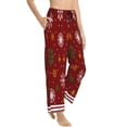 thumbnail image 3 of Kdxio Women's Comfy Stretch Merry ChristmasPrint Drawstring Pajama Pants-Medium, 3 of 9