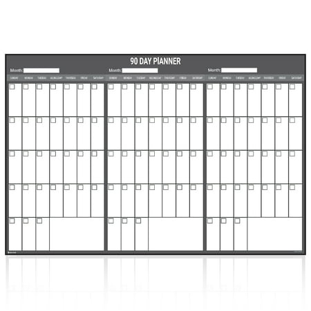 Wall Calendar dry erase three month planner Young N Refined - Walmart.com