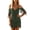 Olive Green, variant on ZQUUVOU Spring Dresses for Women V Neck Spaghetti Strap Cold Shoulder Faux Suede Fringe Mini Dress Summer Casual Bodycon Dress Red