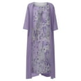 thumbnail image 4 of Moxiu Daily Deals,Mother of the Bride Dresses,Womens Two-Piece Set Floral Print Midi Dress with Cardigan Chiffon Formal Party Sleeveless Plus Size Wedding Guest Dresses for Women 2023 Resort Wear, 4 of 6
