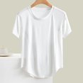 thumbnail image 4 of Birdeem Blouse pour Femme Unie Décontractée Mode Col Rond Régulière Sans Manches Hauts de Nuit, 4 of 12