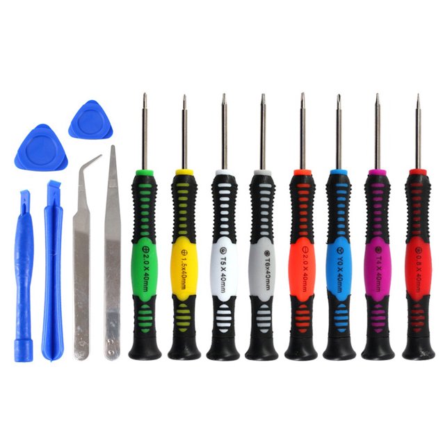 Kit de herramientas de reparación de teléfonos Juego de destornilladores 16 en 1 Barra de palanca de apertura para iPhone Likrtyny 6es4vc2jn0ld0gg3