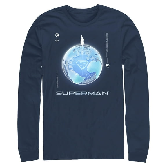 Mens Superman Your Choices and Actions Quote Long Sleeve Shirt