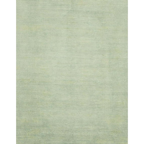 Ahgly Company Machine Washable Indoor Rectangle Abstract Green Thumb Green Area Rugs, 2' x 5'
