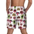 thumbnail image 4 of Uemuo Halloween Mouth Pattern Mens Swim Trunks Quick Dry Board Shorts with Mesh Lining, Stretch Beach Shorts Quick Dry No-Chafing Board Shorts-Large, 4 of 9