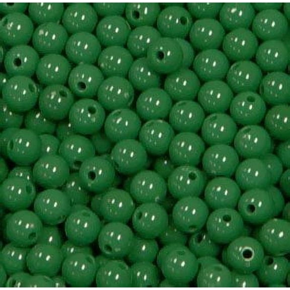JOLLY STORE Crafts Green 6mm Round Beads