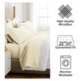 thumbnail image 6 of 7-Piece Split King Sheets Sets for Adjustable Bed, 21-Inch Extra Deep Pocket King Sheets, Deep Pocket Fitted Sheet, Oversized Flat Sheet, Cream Pillow Cases 4 Pack, Cream, 6 of 9