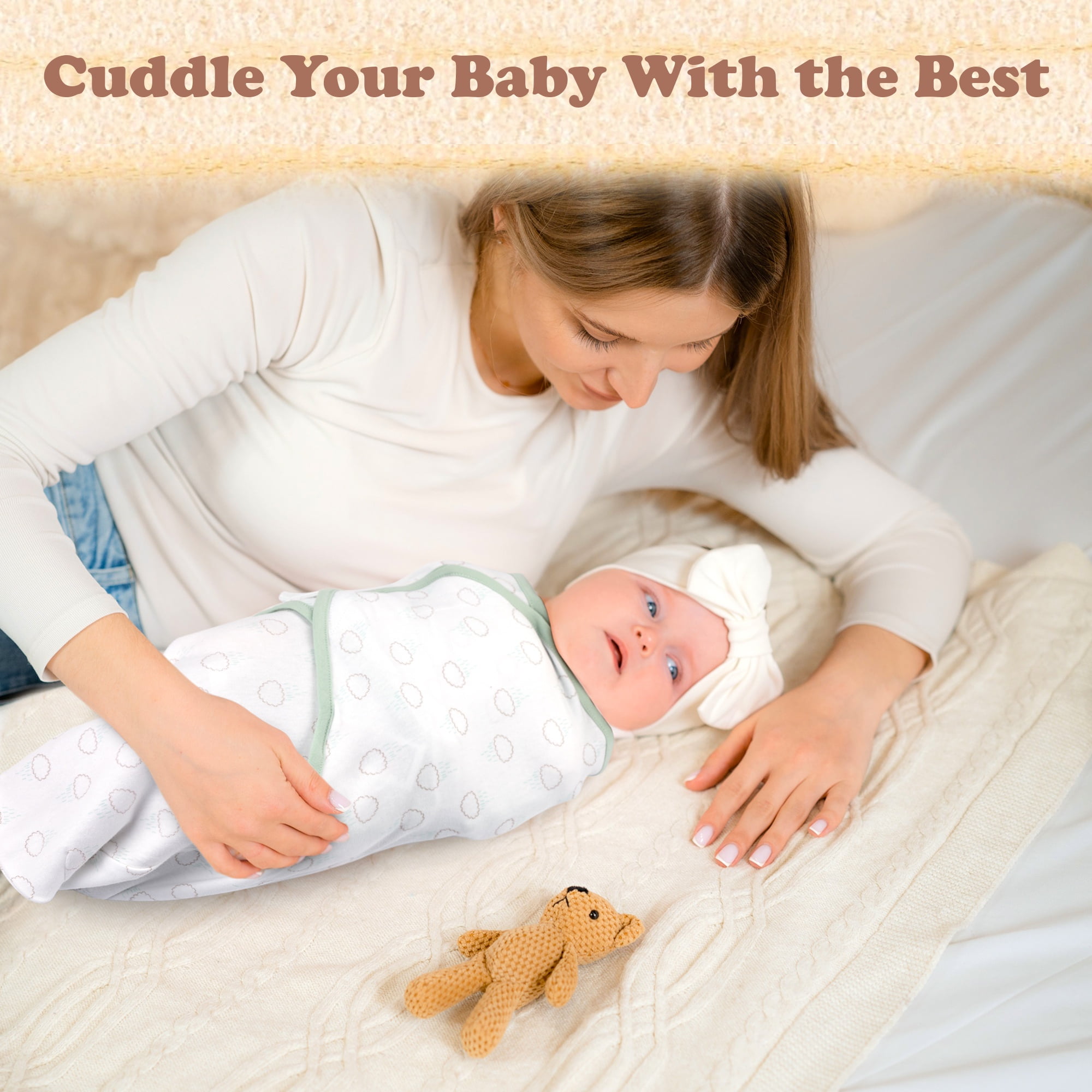 Bublo Baby Swaddles for Newborns 0–3 Months, Organic Cotton Baby Swaddle Blanket, Infant Swaddle Sack, Baby Swaddles 0–3 Months, Newborn Sleep Sacks, Baby Blanket Sleep Sack for Baby Boys & Girls