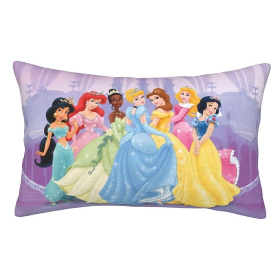 Princes Pillowcase Cartoon Pillow Cover Soft Couch Case Home Decorative Throw Pillow Case For Bed Living Room 14"X20"