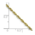 thumbnail image 2 of 10k Yellow Gold Lightweight Lobster Claw Closure 2.0mm Sparkle Cut Extra Lite Rope Chain Necklace 16 Inch - Chain Neckla, 2 of 2