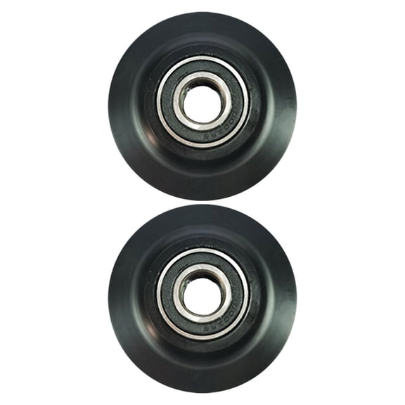 Milisten Closet Door Track Wheels Barn Door Wheel Black POM 2Pcs
