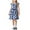 1#Navy, variant on AUNVITO Girls Daisy Print Flutter Sleeve Dress Round Neck Elastic Waist Summer Casual Dance Dress Toddler Dresses for 3-8 Years