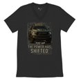 thumbnail image 5 of The Power Has Shifted V-Neck T-shirt 702HP American Pickup Truck Offroad Muscle 4x4 High Torque Built For Power Tee, 5 of 7