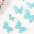 thumbnail image 4 of Balsa Circle 12 Turquoise 4.6" 3D Butterfly Wall Decals DIY Crafts Removable Stickers, 4 of 8