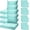 Aqua, variant on All Smiles 8-Piece Waterproof Patio Furniture Cushion Covers,Replacement Seat Slipcover Set for Outdoor Chair (No Insert),24x24 & 24x20,Orange