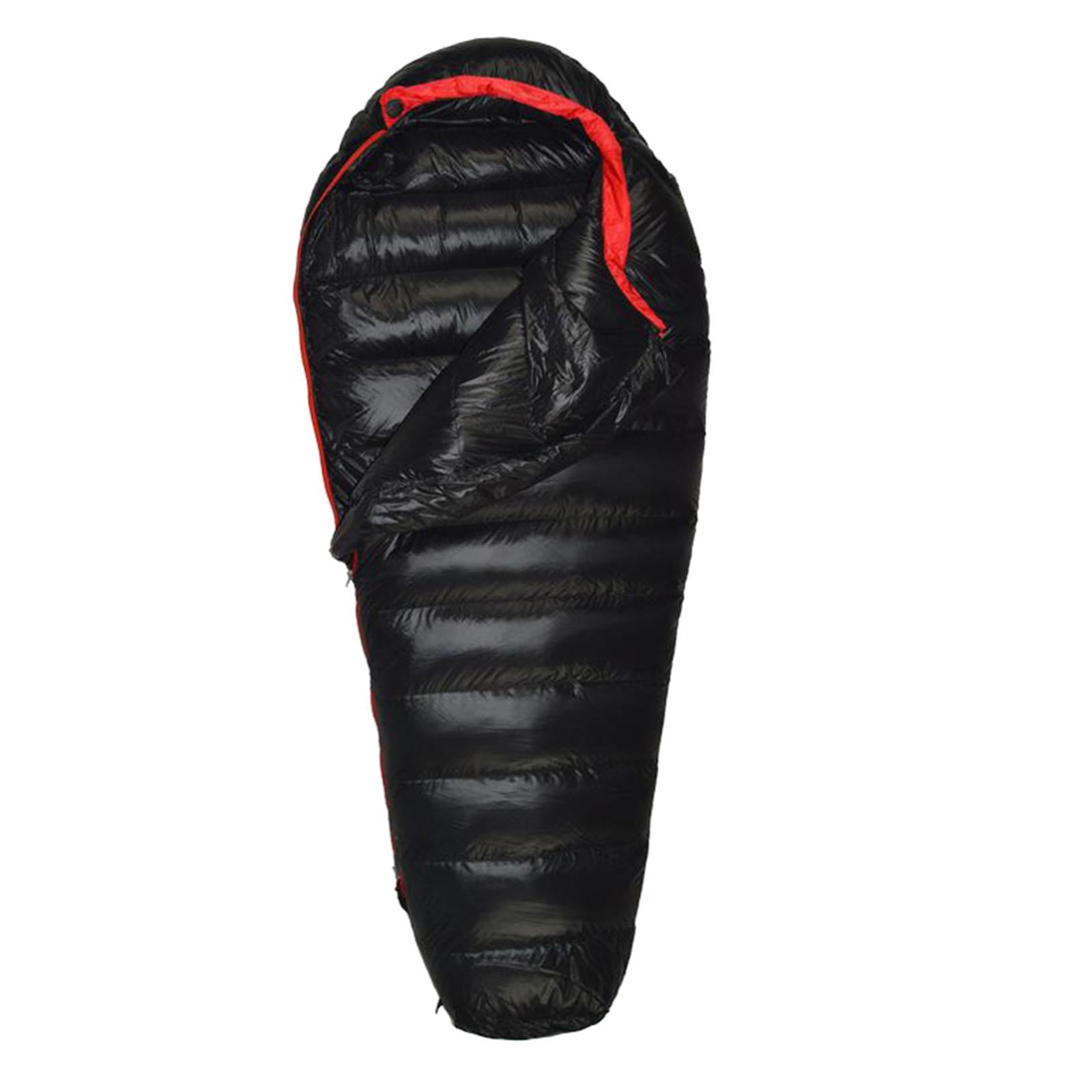 Duck Down Sleeping Bag 0-15℃ (32-59F), -15-0℃ (5-32F) for Backpacking Compact Lightweight Mummy Sleep Bag for Backpack, Camp Tent 00g Black 400g