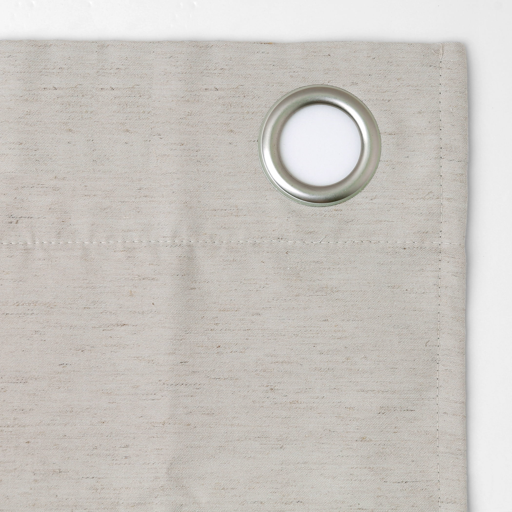Archaeo Linen Blend Blackout Grommet Top Curtain, 52"x95", Pearl