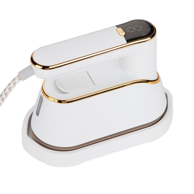 Pisexur Batería de cocina Plancha de vapor portátil de 3 velocidades con pantalla digital, plancha de viaje, estándar europeo para la cocina del hogar