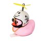 thumbnail image 1 of Adornos De Coche De Pato Rosa, Decoraciones Para Salpicadero De Coche, Gafas Geniales, Pato Con Casco De Hélice, Cadena Dorada Eigraketly OD016040-02, 1 of 6