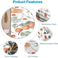 thumbnail image 5 of White Shower Curtain for Bathroom Orange Peaches Fabric Stall RV Shower Curtains Waterproof 36x72inches Green Leaves Small Bathtub Shower Curtain with Hooks, 5 of 6