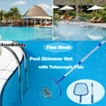 thumbnail image 3 of PVCS Pool Skimmer Net with 13.8-41.3inch Telescopic Pole Leaf Rake Mesh Frame Cleaner for Swimming Pool, 3 of 7