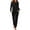 Black, variant on gbyLJF Matching Vacation Outfits for Couples Flare Pant Set Business Casual Clothes for Women Womens 2024 Fashion Black L