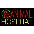 thumbnail image 1 of Red Animal Yellow Hospital Logo LED Neon Sign 13" Tall x 24" Wide - inches Black Square Cut Acrylic Backing, with Dimmer - Premium built indoor Sign for Club, Home décor, Event, Workshop, Storefront., 1 of 7