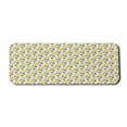 thumbnail image 1 of Floral Computer Mouse Pad, Abstract Flowers with Many Patterns Dots and Stripes Petals Modern Design, Rectangle Non-Slip Rubber Mousepad Large, 31" x 12", Grey Black and Yellow, by Ambesonne, 1 of 2