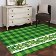 thumbnail image 3 of Area Rugs 2.7'x5', St. Patrick's Day Carpet for Living Room Bedroom Dining Room, Lucky Shamrock Grasses Green Plaid Throw Kitchen Rugs Non Slip Washable Rectangle Indoor Outdoor Rugs, 3 of 8