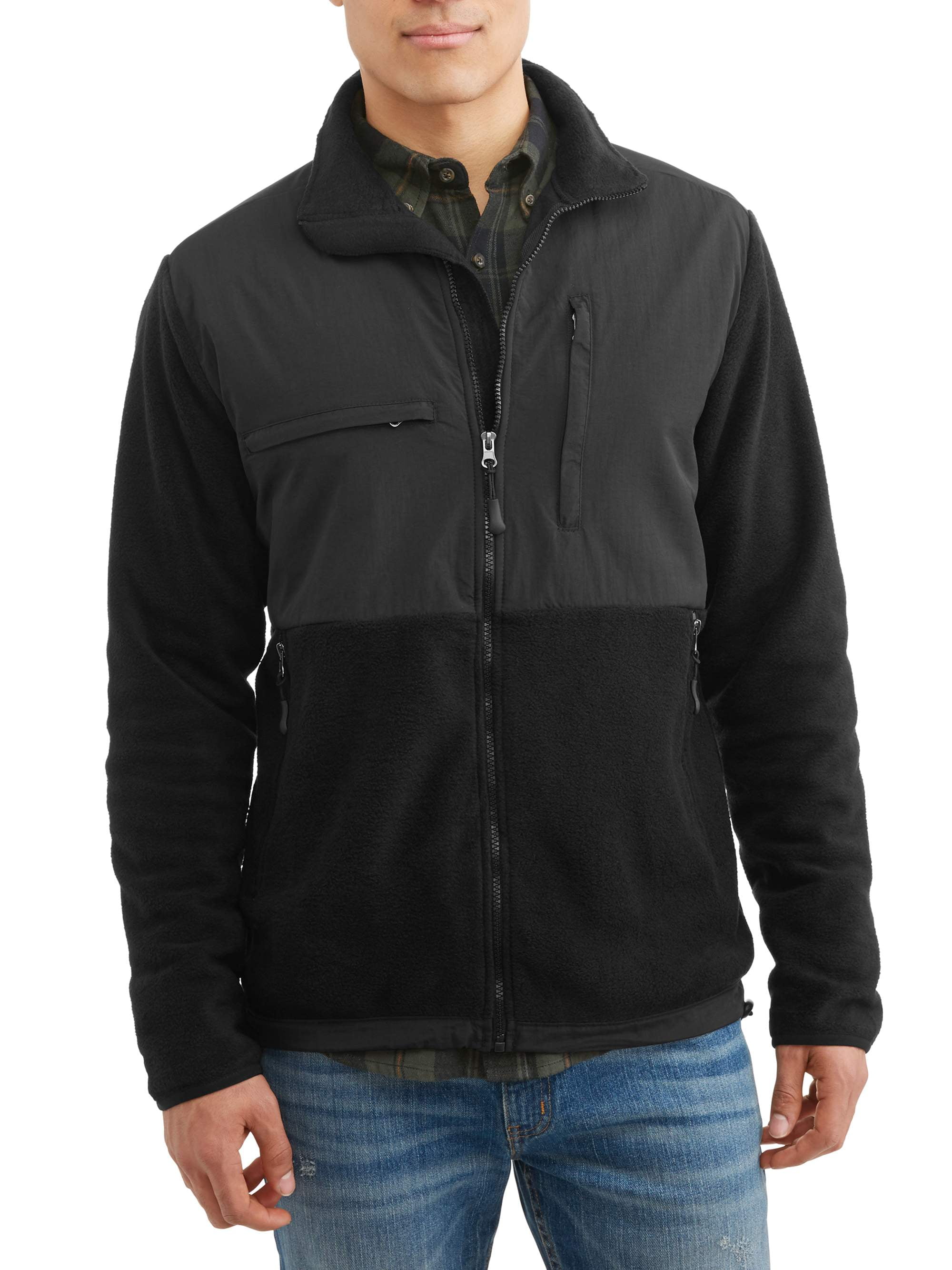 Burnside Polar Fleece Zip Front Jacket, up to Size 2XL - Walmart.com