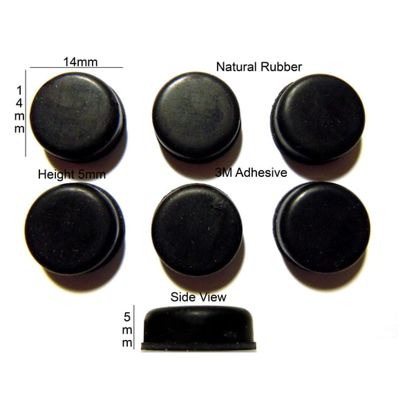 VATH Self Adhesive Rubber Feet Set 14mm(L) x 14mm(W) x 5mm(H) 6pcs [RB164]