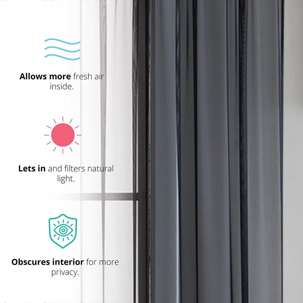 Window Sheer Curtains Black Curtains Clear Curtains Basic Rod Pocket Panel for Kitchen Bedroom Children Living Room Yard(55" X 95", Black)