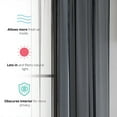 thumbnail image 3 of Window Sheer Curtains Black Curtains Clear Curtains Basic Rod Pocket Panel for Kitchen Bedroom Children Living Room Yard(55" X 95", Black), 3 of 9