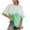 Green, variant on OAVQHLG3B Plus Size Tops for Women Summer Casual Casual Round Neck Short Sleeve Print Top T-Shirt