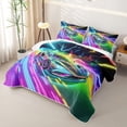 thumbnail image 3 of Erosebridal Abstract Fast Car Twin Quilt Set for Boys,Colorful Lightning Neon Lights Twin Coverlet Set for Teens, 3 of 7