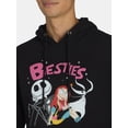 thumbnail image 4 of Disney Nightmare Before Christmas Men's and Big Men's Besties Graphic Hoodie Sweatshirt, Sizes S-3XL, 4 of 5